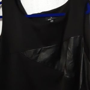 Black faux leather dress